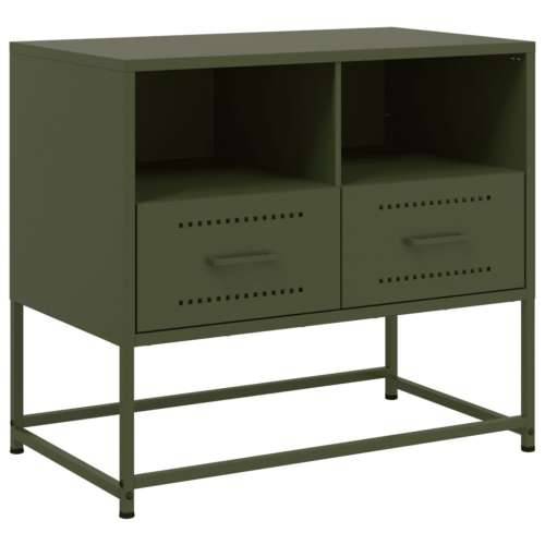 TV ormarić maslinastozeleni 68x39x60,5 cm čelični - Zelena 1 Cijena