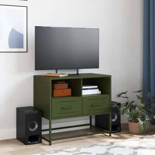 TV ormarić maslinastozeleni 68x39x60,5 cm čelični - Zelena 1 Cijena