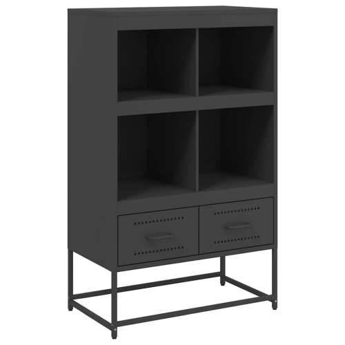Visoka komoda crna 68x39x111,5 cm od čelika Crna 1 Cijena
