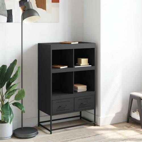 Visoka komoda crna 68x39x111,5 cm od čelika Crna 1 Cijena
