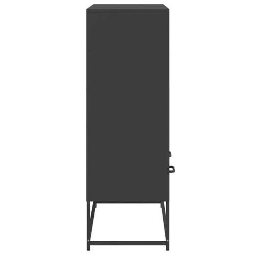 Visoka komoda crna 68x39x111,5 cm od čelika Crna 1 Cijena