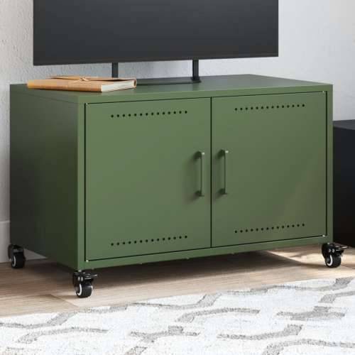 TV ormarić maslinastozeleni 68 x 39 x 43,5 cm čelični - Zelena 1 Cijena