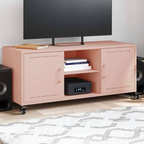 TV ormarić ružičasti 100,5 x 39 x 43,5 cm čelik - Ružičasta 1 Cijena