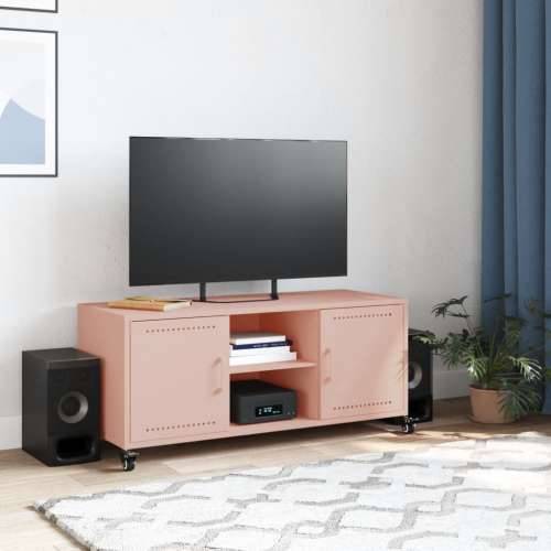 TV ormarić ružičasti 100,5 x 39 x 43,5 cm čelik - Ružičasta 1 Cijena