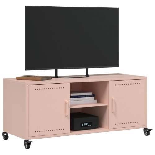 TV ormarić ružičasti 100,5 x 39 x 43,5 cm čelik - Ružičasta 1 Cijena