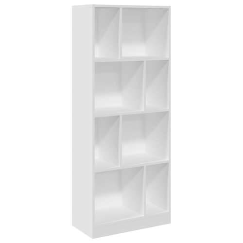 Regal za knjige bijeli 57 x 28,5 x 141 cm konstruirano drvo - Bijela 1 141 cm Cijena