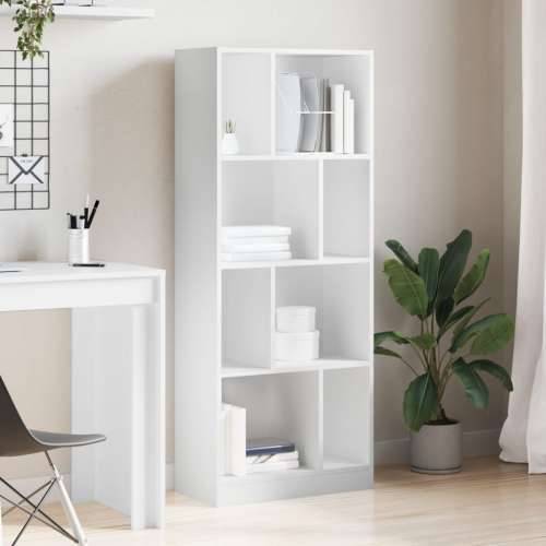Regal za knjige bijeli 57 x 28,5 x 141 cm konstruirano drvo - Bijela 1 141 cm Cijena