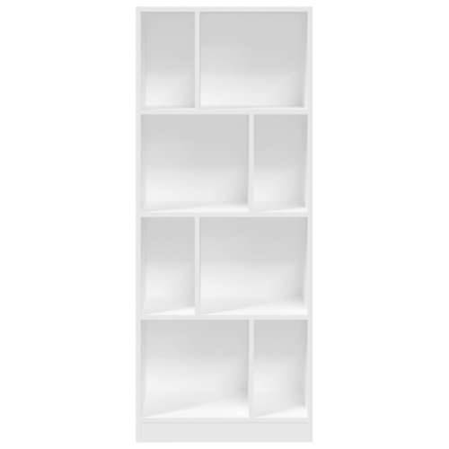Regal za knjige bijeli 57 x 28,5 x 141 cm konstruirano drvo - Bijela 1 141 cm Cijena