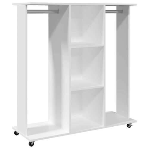 Ormar s kotačima bijeli 102 x 38 x 110 cm od konstruiranog drva - Bijela 1 Cijena