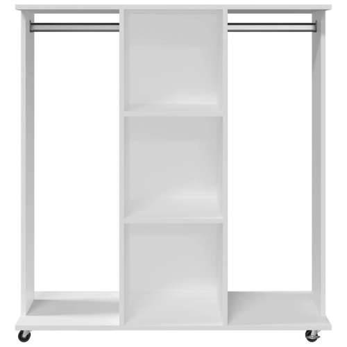 Ormar s kotačima bijeli 102 x 38 x 110 cm od konstruiranog drva - Bijela 1 Cijena