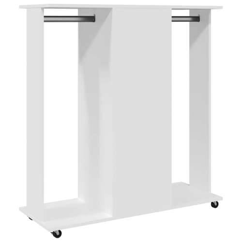 Ormar s kotačima bijeli 102 x 38 x 110 cm od konstruiranog drva - Bijela 1 Cijena