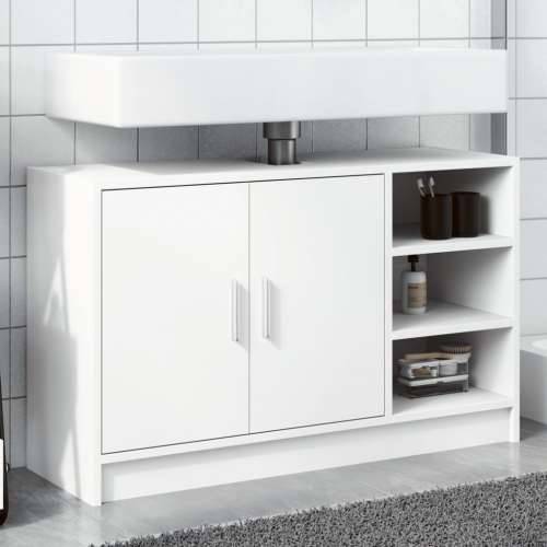 Ormarić za Lavabo - Umivaonik bijeli 90 x 29 x 55 cm konstruirano drvo - Bijela 90 x 29 x 55 cm 1 Cijena