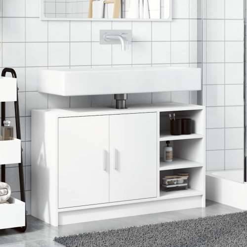 Ormarić za Lavabo - Umivaonik bijeli 90 x 29 x 55 cm konstruirano drvo - Bijela 90 x 29 x 55 cm 1 Cijena