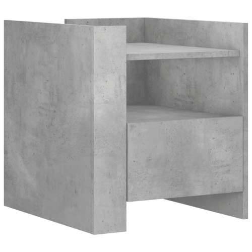 Noćni ormarić boja betona 45 x 50 x 50 cm od konstruiranog drva - Beton siva 1 Cijena
