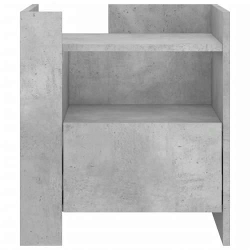 Noćni ormarić boja betona 45 x 50 x 50 cm od konstruiranog drva - Beton siva 1 Cijena