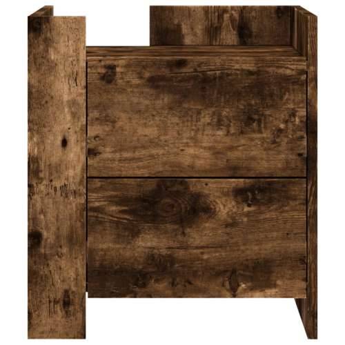 Noćni ormarić dimljena boja hrasta 45x50x50cm konstruirano drvo - Dimljeni hrast 1 Cijena