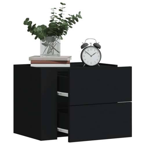 Zidni noćni ormarići 2 kom crni 45 x 30 x 35 cm - Crna 2 Cijena