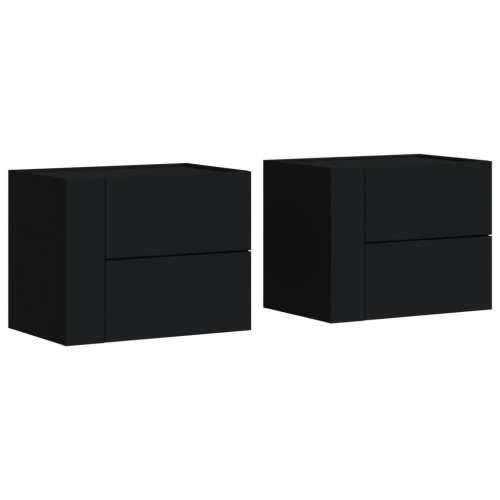 Zidni noćni ormarići 2 kom crni 45 x 30 x 35 cm - Crna 2 Cijena