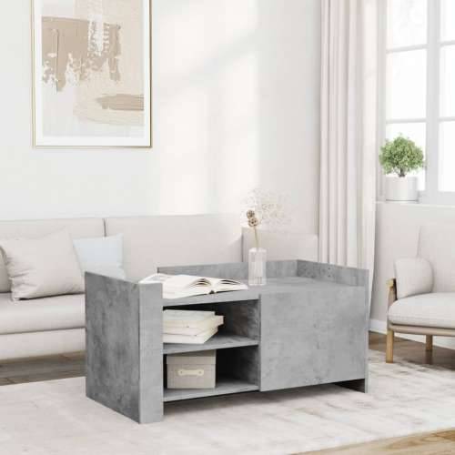 Stolić za kavu siva boja betona 100 x 50 x 50 cm od drva - Beton siva 1 100 cm Cijena