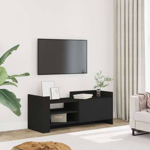 TV ormarić crni 100 x 35 x 40 cm od konstruiranog drva - Crna 1 100 cm Cijena