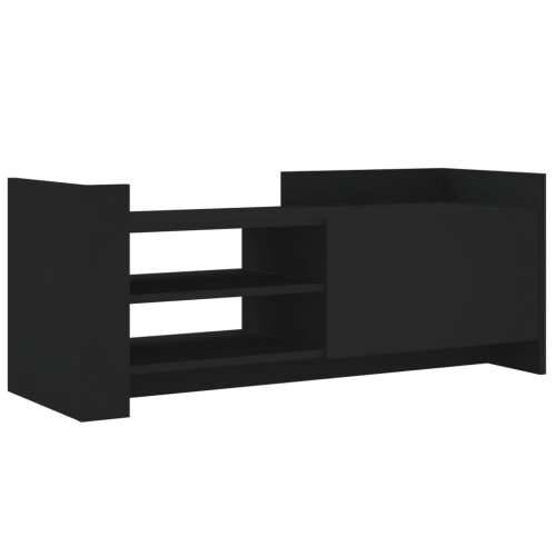 TV ormarić crni 100 x 35 x 40 cm od konstruiranog drva - Crna 1 100 cm Cijena