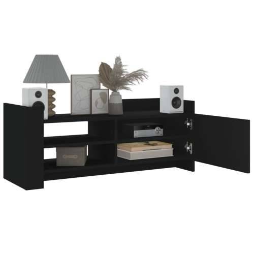 TV ormarić crni 100 x 35 x 40 cm od konstruiranog drva - Crna 1 100 cm Cijena