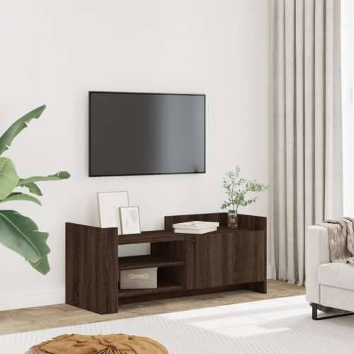 TV ormarić boja smeđeg hrasta 100x35x40 cm konstruirano drvo - Smeđi hrast 1 100 cm Cijena