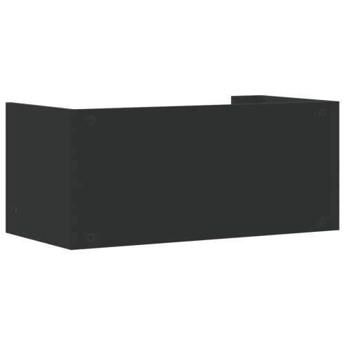 Zidna polica crna 70,5 x 35 x 30,5 cm od konstruiranog drva - Crna 70.5 x 35 x 30.5 cm 1 Cijena