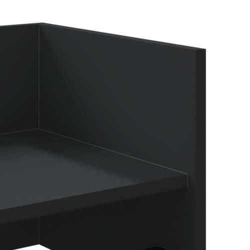 Zidna polica crna 70,5 x 35 x 30,5 cm od konstruiranog drva - Crna 70.5 x 35 x 30.5 cm 1 Cijena