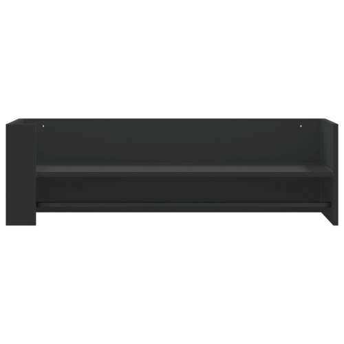 Zidna polica crna 100 x 35 x 30,5 cm od konstruiranog drva - Crna 100 x 35 x 30.5 cm 1 Cijena