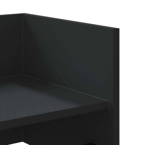 Zidna polica crna 100 x 35 x 30,5 cm od konstruiranog drva - Crna 100 x 35 x 30.5 cm 1 Cijena