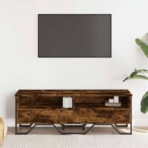 TV ormarić boja dimljenog hrasta 122x34x41 cm konstruirano drvo - Dimljeni hrast 1 Cijena