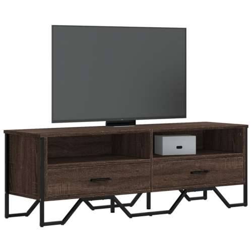 TV ormarić smeđa boja hrasta 122 x 34 x 41 cm konstruirano drvo - Smeđi hrast 1 Cijena