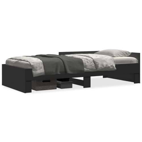 Okvir za krevet crni 90 x 190 cm od konstruiranog drva - Crna 90 x 190 cm Cijena