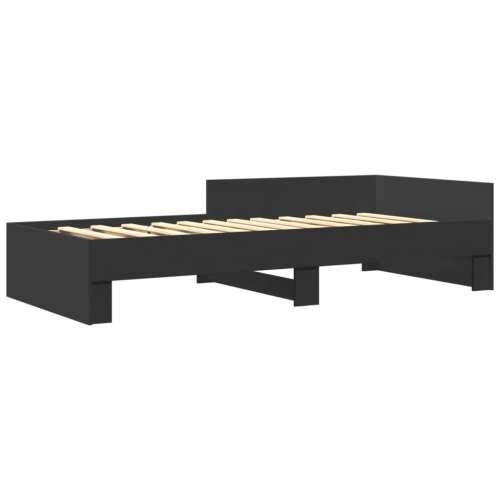 Okvir za krevet crni 90 x 190 cm od konstruiranog drva - Crna 90 x 190 cm Cijena