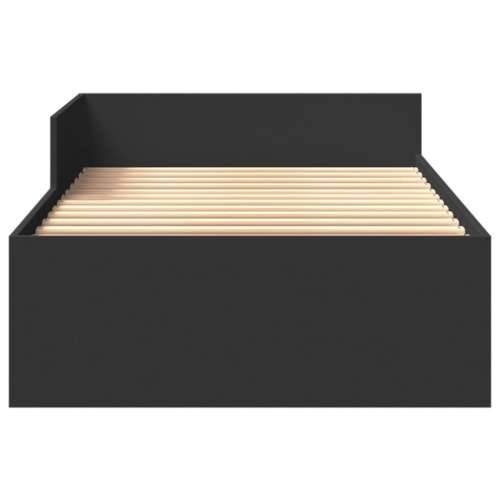Okvir za krevet crni 90 x 190 cm od konstruiranog drva - Crna 90 x 190 cm Cijena