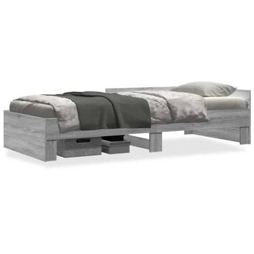 Okvir za krevet boja hrasta 75 x 190 cm od konstruiranog drva - Sivi hrast sonoma 75 x 190 cm Cijena