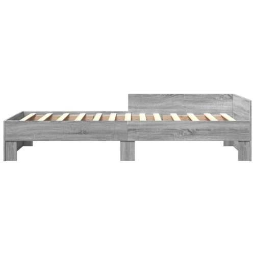 Okvir za krevet boja hrasta 75 x 190 cm od konstruiranog drva - Sivi hrast sonoma 75 x 190 cm Cijena