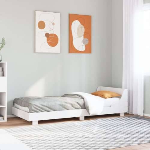 Okvir kreveta bez madraca bijeli 75 x 190 cm masivna borovina - Bijela 75 x 190 cm Cijena