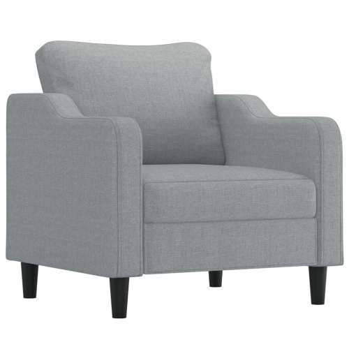 4-dijelni set sofa s jastucima svjetlosivi od tkanine - Svjetlosiva s jastučićima i tabureom Cijena