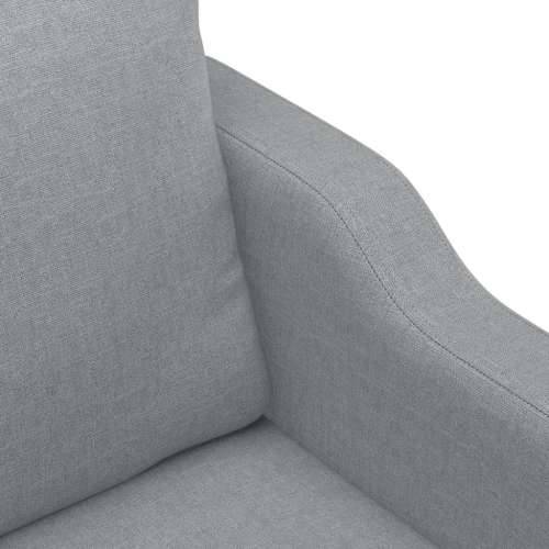 4-dijelni set sofa s jastucima svjetlosivi od tkanine - Svjetlosiva s jastučićima i tabureom Cijena