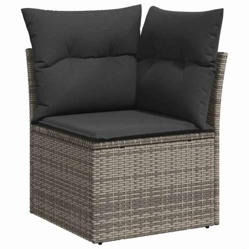 Vrtna garnitura - 7-dijelni set vrtnih sofa svjetlosivi od poliratana - Svjetlosiva 1 Bez stola Cijena