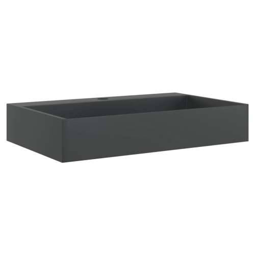 Lavabo - Umivaonik od lijevanih minerala i mramora 60x38x11 cm mat crni - Crna 60 x 38 x 11 cm Cijena