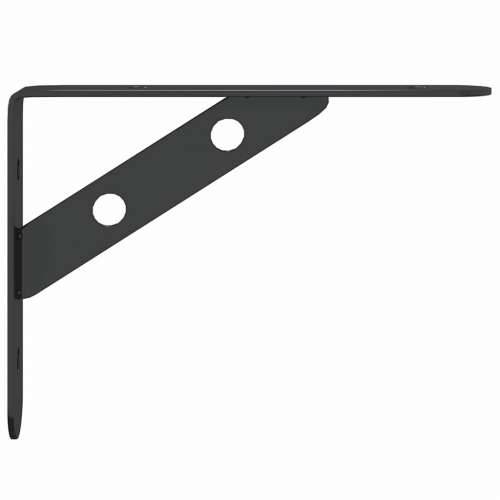 Nosači za police 4 kom 15x2,5x11,5 cm srebrni nehrđajući čelik - Crna 15 x 2.5 x 11.5 cm 1 Cijena