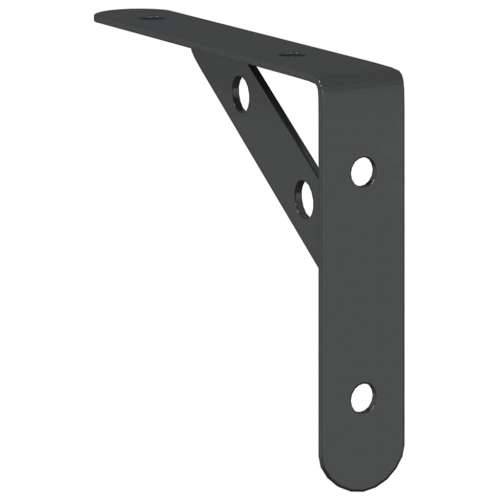 Nosači za police 4 kom 15x2,5x11,5 cm srebrni nehrđajući čelik - Crna 15 x 2.5 x 11.5 cm 1 Cijena