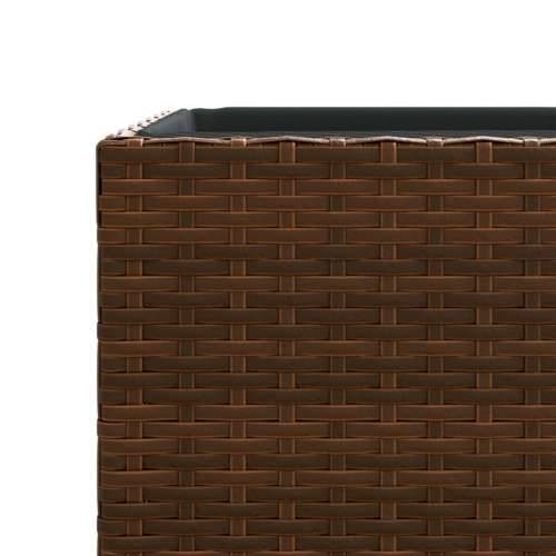 Vrtne sadilice 2 kom smeđa 40 x 40 x 80 cm od poliratana - Smeđa 40 x 40 x 80 cm 2 Cijena
