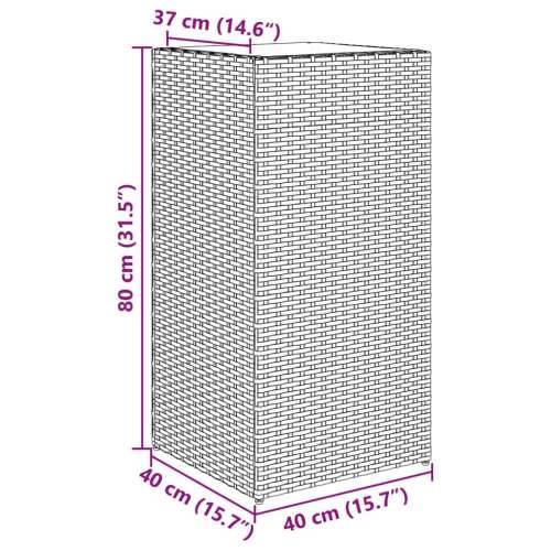 Vrtne sadilice 2 kom smeđa 40 x 40 x 80 cm od poliratana - Smeđa 40 x 40 x 80 cm 2 Cijena