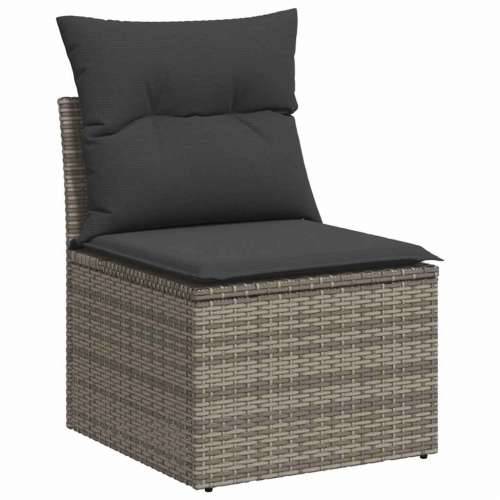 Vrtna garnitura - 10-dijelni set vrtnih sofa poliratan s jastucima svijetlosivi - Svjetlosiva Sa stolom 1 Cijena