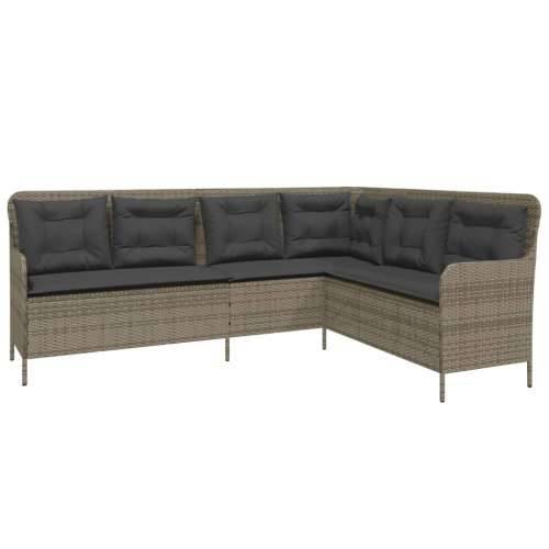 2-dijelna vrtna garnitura od poliratana s jastucima siva - Siva 90 x 55 x 40/71 cm 1 Cijena
