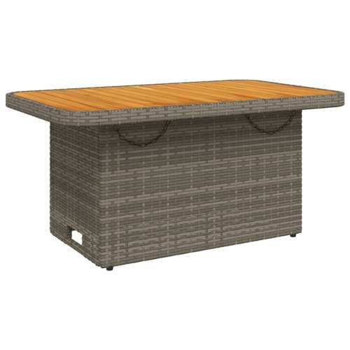2-dijelna vrtna garnitura od poliratana s jastucima siva - Siva 90 x 55 x 40/71 cm 1 Cijena